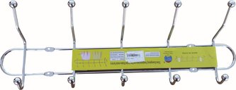 Věšák 5 dvojháčků nerez 42x5 cm