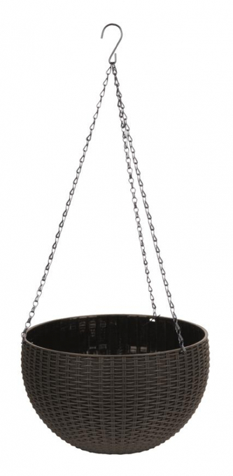 Květináč závěsný 26x16 cm GDA MODERN hnědý