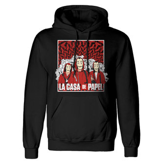 Pánská mikina La Casa De Papel|Papírový dům: Group Shot - Skupinový výstřel (2XL) černá bavlna
