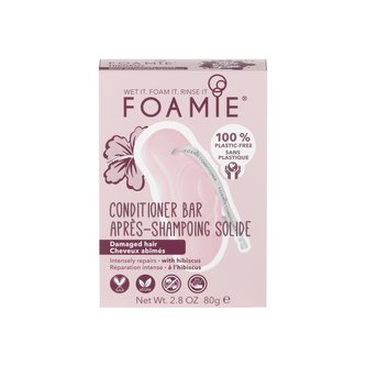Foamie Tuhý kondicionér pro poškozené vlasy Hibiskiss (Conditioner Bar) 80 g woman