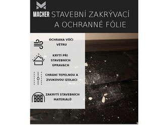 fólie zakrývací 4x 6m, 100µm ČER