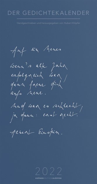 Der Gedichtekalender 2022