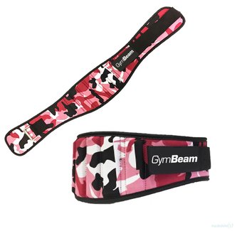 Dámský fitness opasek Pink Camo - GymBeam - Velikost L