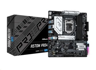 ASRock MB Sc LGA1200 H570M PRO4, Intel H570, 4xDDR4, 1xDP, 1xHDMI, mATX