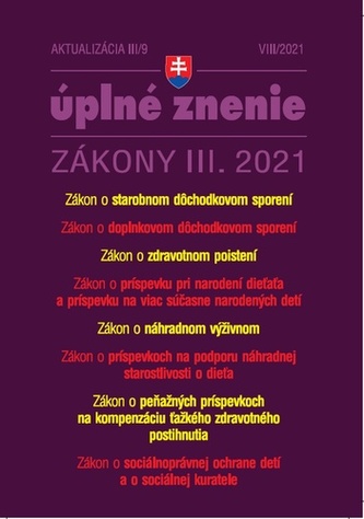 Aktualizácia III/9 2021 Sociálne zabezpečenia