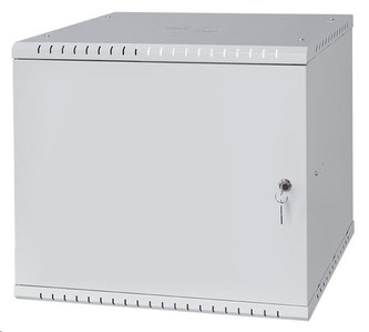 LEXI 19\" nástěnný rozvaděč Basic 9U, šířka 520mm, hloubka 450mm, plechové dveře, bez zad, šedý LEXI 19\" nástěnný rozvaděč Basic 9U, šířka 520mm, hloubka 450mm, plechové dveře, bez zad, šedý