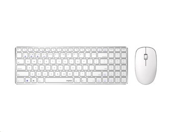RAPOO klávesnice a myš 9300M, bezdrátová, Multi-Mode Slim Mouse, Ultra-Slim Keyboard, bílá RAPOO klávesnice a myš 9300M, bezdrátová, Multi-Mode Slim Mouse, Ultra-Slim Keyboard, bílá