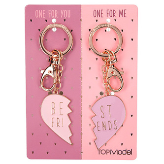 Přívěsky na klíče Top Model ASST, Rose gold, růžový + fialový