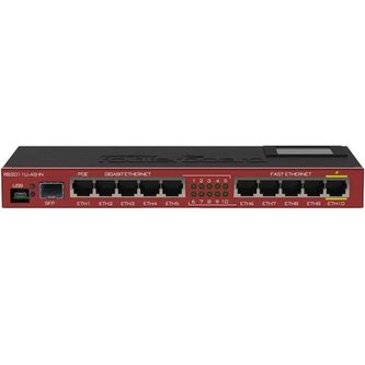 MikroTik RouterBOARD RB2011UiAS-IN, 600MHz CPU, 128MB RAM, 10x LAN, 1x SFP, 1x microUSB, vč. L5 licence MikroTik RouterBOARD RB2011UiAS-IN, 600MHz CPU, 128MB RAM, 10x LAN, 1x SFP, 1x microUSB, vč. L5 licence