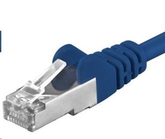 PREMIUMCORD Patch kabel CAT6a S-FTP, RJ45-RJ45, AWG 26/7 10m modrá