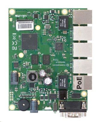 MikroTik RouterBOARD RB450Gx4, quad-core 716MHz ARM CPU, 1GB RAM, 5x LAN, vč. L5 licence MikroTik RouterBOARD RB450Gx4, quad-core 716MHz ARM CPU, 1GB RAM, 5x LAN, vč. L5 licence
