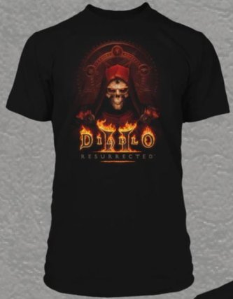 Pánské tričko Diablo II: Resurrected Key to Darkness Tee (XL) černá bavlna