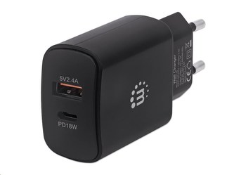 MANHATTAN USB nabíječka Power Delivery Wall Charger – 27 W, černá