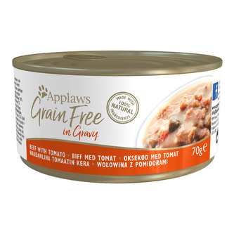 Applaws konzerva Cat Gravy Hovězí s rajčaty v omáčce 70g