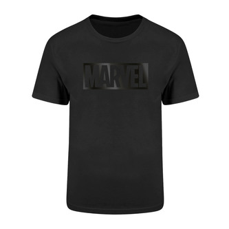Pánské tričko Marvel Comics: Logo black on black (XL) černá bavlna