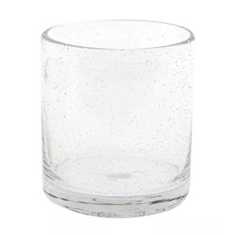 Skleněný svícen DutZ, Votive Bubbles, výška 10 cm, průměr 9 cm, barva čirá