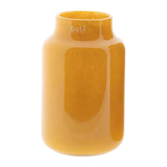 Skleněná váza DutZ, Vase Nova C, výška 25 cm, průměr 15 cm, barva zlatý topaz