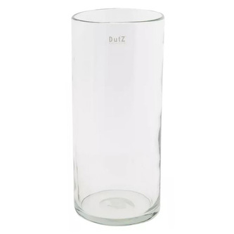 Skleněná váza DutZ, Cylinder C3, výška 35 cm, průměr 15 cm, barva čirá