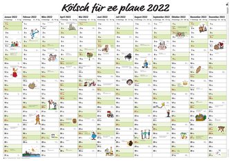 Kölsch für ze plane 2022 Wandplaner