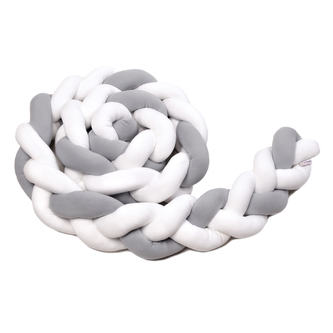 Pletený mantinel 220 cm, white + grey Pletený mantinel 220 cm, white + grey