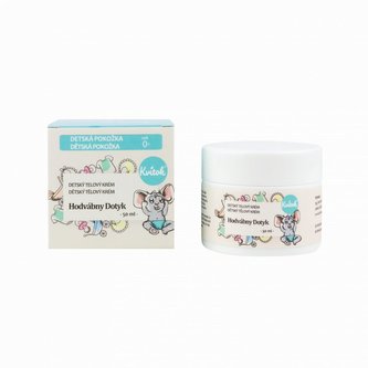 Kvitok Dětský tělový krém Hedvábný dotek (50 ml) - zabraňuje vysoušení