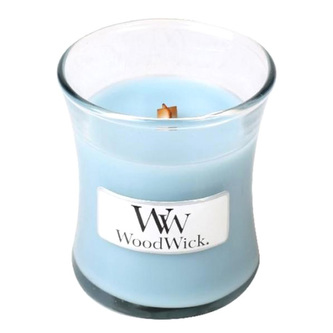 Svíčka oválná váza WoodWick, Mořská sůl a bavlna, 85 g