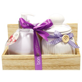 Bon Matin set tělový balzám a keramická dóza