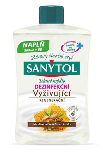 Sanytol Vyživující dezinfekční mýdlo Mandlové mléko & Mateří kašička - náhradní náplň 500 ml unisex