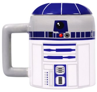 Bílý keramický 3D hrnek Star Wars|Hvězdné Války: R2-D2 (objem 550 ml)