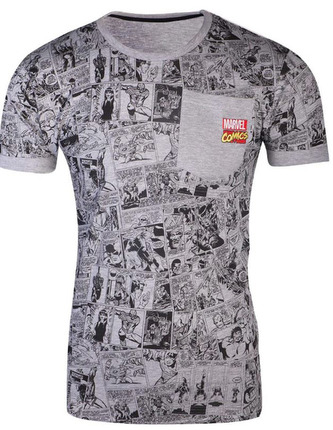 Pánské tričko Marvel Comics: Komiksový celopotisk (XL)