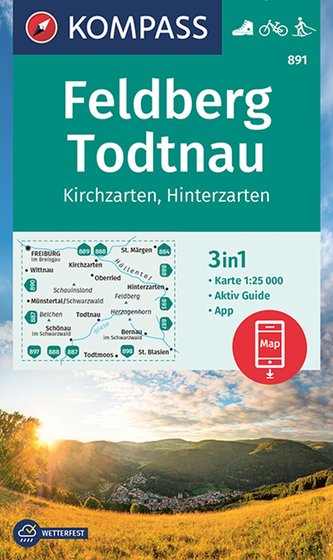 KOMPASS Wanderkarte Feldberg, Todtnau, Kirchzarten, Hinterzarten 1:25 000