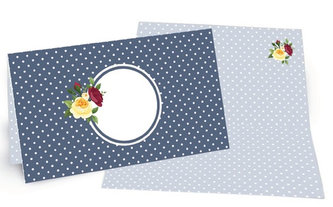 Přání A - Modré s puntíky /8,5x15cm