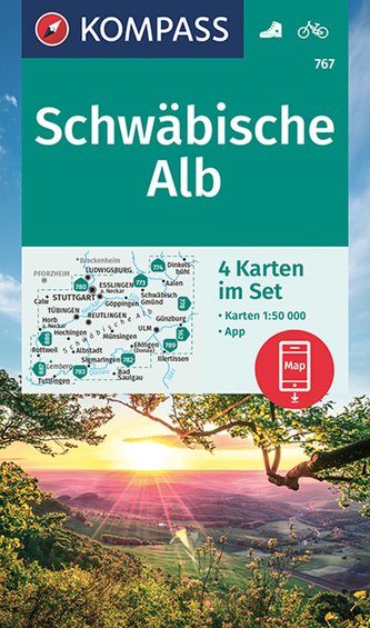 KOMPASS Wanderkarte Schwäbische Alb 1:50 000