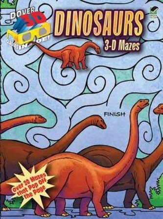 3-D Mazes--Dinosaurs