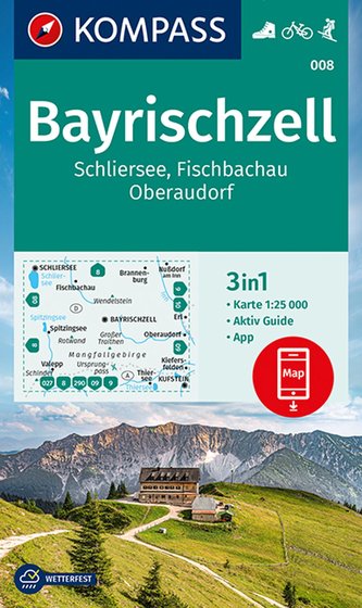 KOMPASS Wanderkarte Bayrischzell, Schliersee, Fischbachau, Oberaudorf 1:25 000