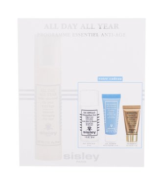 Sisley All Day All Year denní pleťový krém All Day All Year Essential Anti-Aging Day Care 50 ml + pleťová maska Express Flower Gel Hydrating and Toning Mask 10 ml + noční pleťový krém Supremya At Night Anti-Aging Skin Care 5 ml + odličovací přípravek Eau
