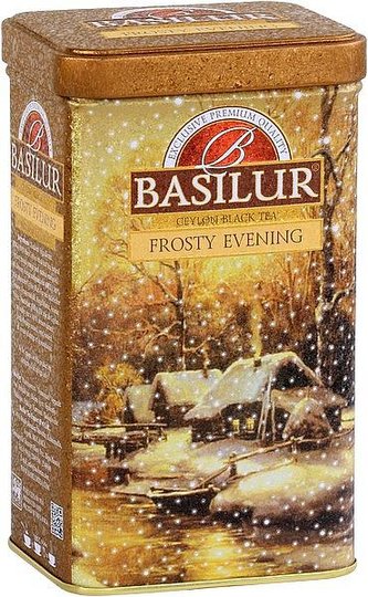 BASILUR Festival Frosty Evening - sypaný černý čaj s kousky ovoce v plechovce 85 g