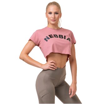 Dámské tričko Crop Top Fit&Sporty Black - NEBBIA - Velikost XS