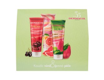 Dermacol Aroma Ritual sprchový gel Aroma Ritual Black Cherry 250 ml + sprchový gel Aroma Ritual Pink Grapefruit 250 ml + sprchový gel Aroma Ritual Green Tea & Opuntia 250 ml