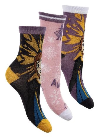 SADA 3 KS PONOŽKY FROZEN - velikost 23-26