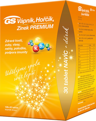 Green-Swan GS Vápník Hořčík Zinek Premium 100+30 tablet DÁREK 2021