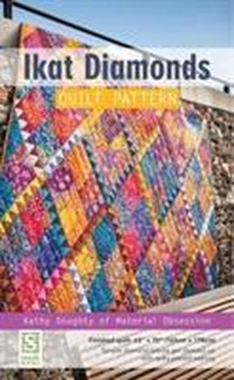 Ikat Diamonds Quilt Pattern: Finished Quilt: 65\" X 70\" - Simple Diamond Blocks Get Dressed Up with Spiky Pieced Sashing Ikat Diamonds Quilt Pattern: Finished Quilt: 65\" X 70\" - Simple Diamond Blocks Get Dressed Up with Spiky Pieced Sashing