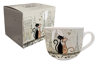 Hrnek BUG ART KIUB  670 ml - Kočky v Paříži