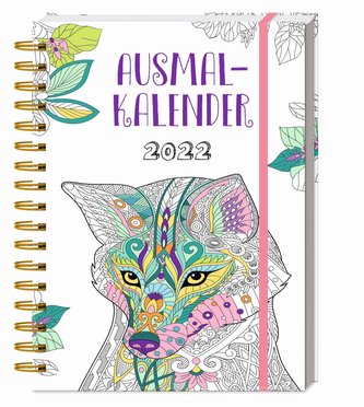 Ausmalkalender 2022 - Buchkalender