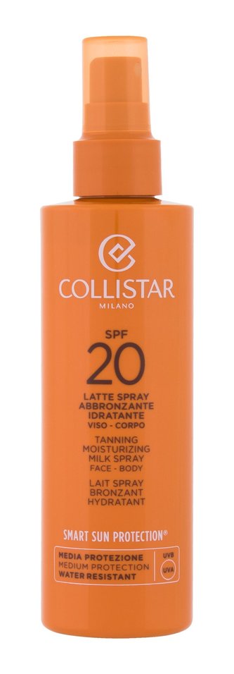 Collistar Smart Sun Protection Opalovací přípravek na tělo Tanning Moisturizing Milk Spray 200 ml SPF20 unisex