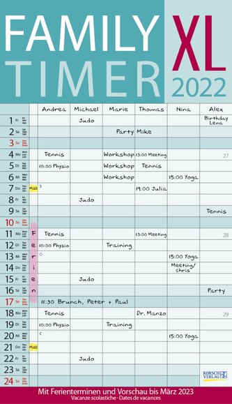 XL Family Timer 2022