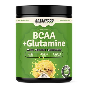 GreenFood nutrition - Performance BCAA + Glutamine 420g - Melounový juice