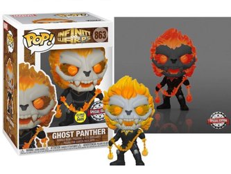 Funko POP Marvel: Infinity Warps - Ghost Panther w/Chain (exclusive special edition GITD)