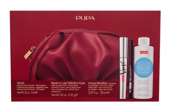 Pupa Vamp! řasenka Vamp! 9 ml + tužka na oči Made To Last Definition Eyes 0,35 g 100 Deep Black + odličovací přípravek Micellar Water 150 ml + psaníčko