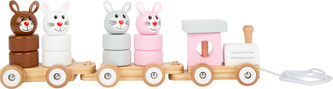 Small Foot Tahací vláček králičí rodinka